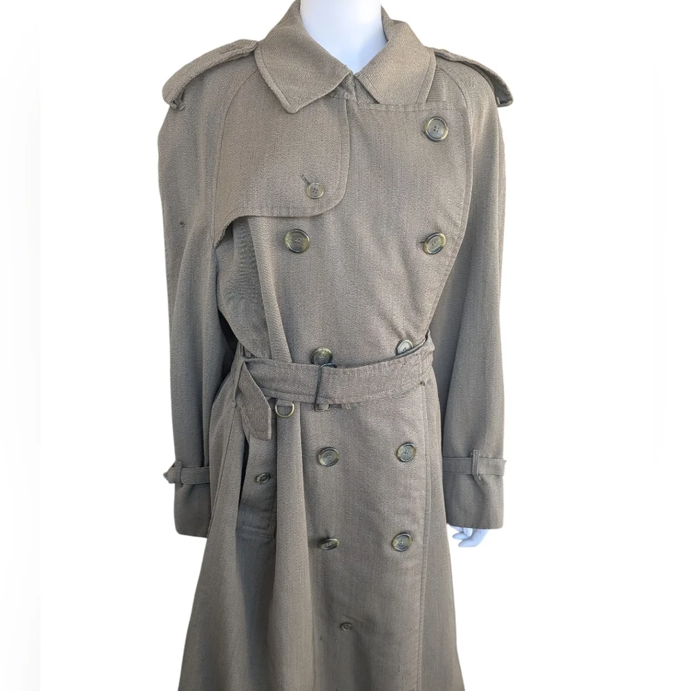 Burberry Women's Double-Breasted Trench Coat in Taupe - Picture 3 of 16